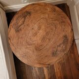 Guéridon, table d’appoint ronde Art Déco en bois