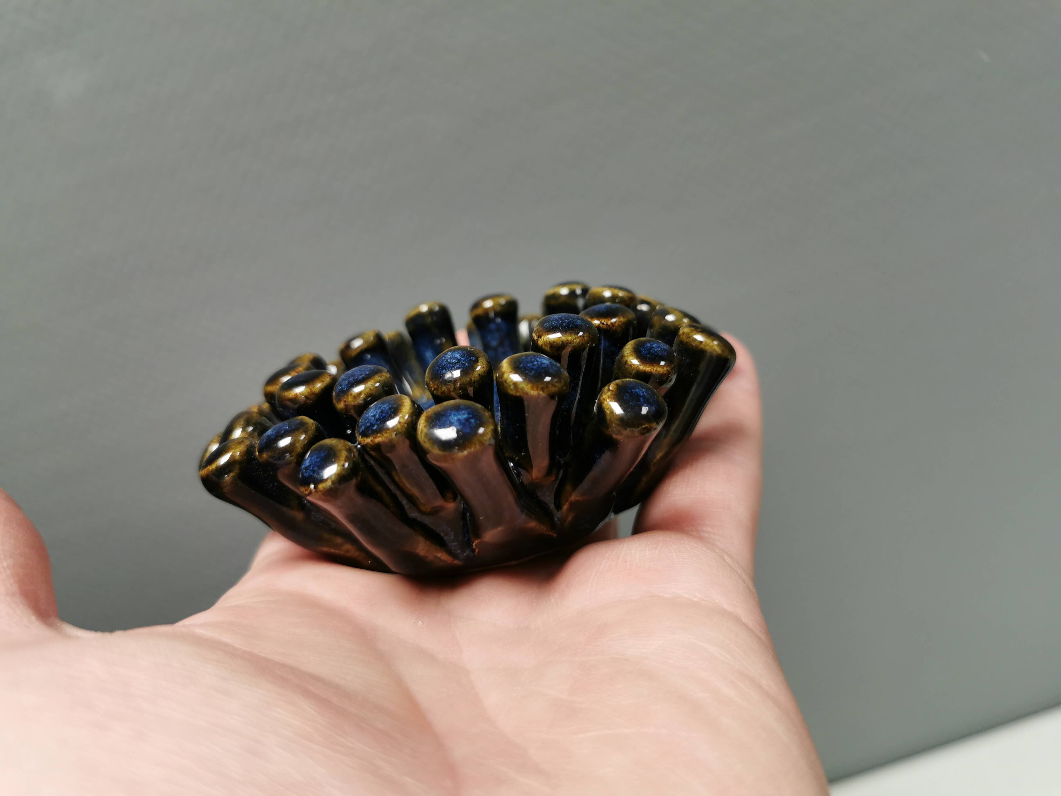 Small ceramic candlestick (for tea lights), Denmark 1970s.