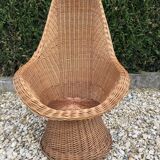 Wicker armchair from the 70s