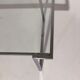 Vintage aluminum and glass coffee table