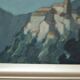 Mid Century Swedish Oil on Canvas “Village Motif” by Bengt Hillgrund