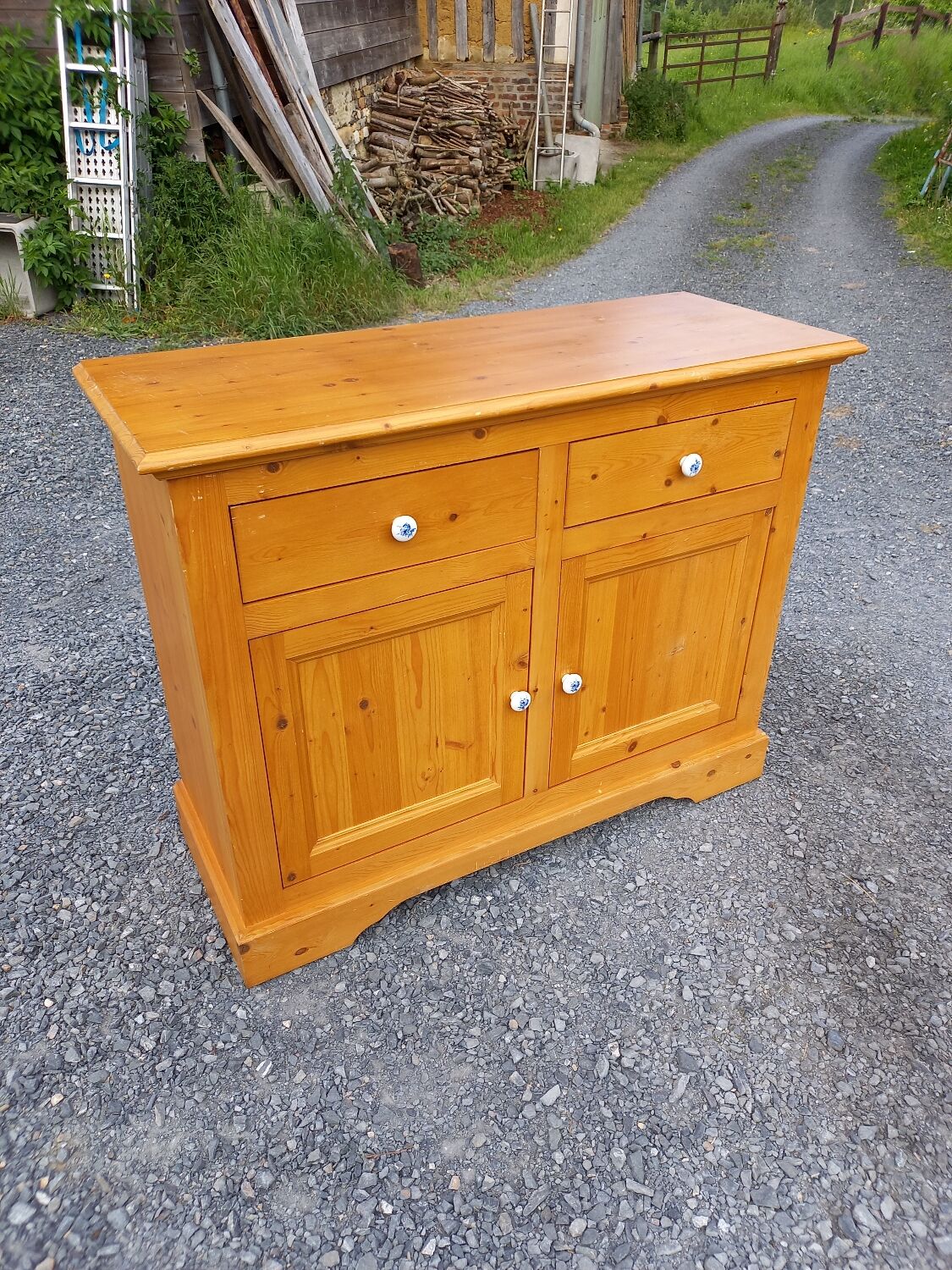 Vintage fir sideboard