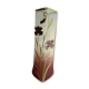 Square and high vase, degraded red, enamelled with art Nouveau stylized poppies