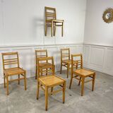 Set of 6 chairs 1950 René Gabriel
