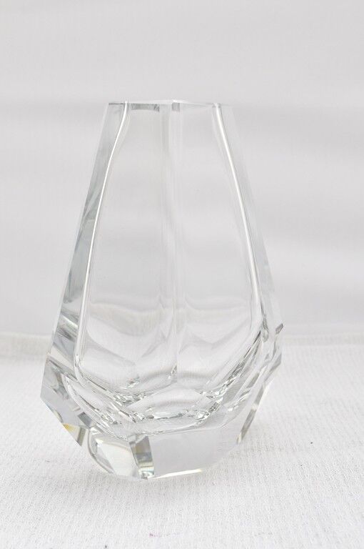Multi-faceted glass vase