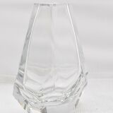 Multi-faceted glass vase