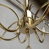 Austrian flower chandelier by Emil Stejnar for Rupert Nikoll, Vienna, Austria, 1950s.