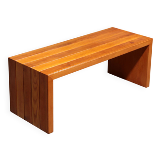 Elegant Italian mid-century beechwood bench (1960s)