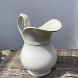 White pitcher earthenware Creil and Montereau nineteenth