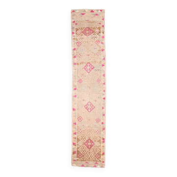 3x12 Turkish Vintage Runner Rug, 80x377Cm