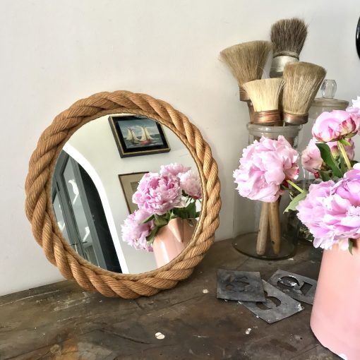 33cm round rope mirror