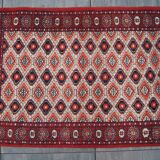 Boukhara-pakistan wool carpet adorned with 5 rows of gel 150 x 92 cm