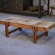 Coffee table in beech and ceramic by Roger Capron, 1960s