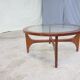 Table basse en verre du milieu du siècle par Stonehill