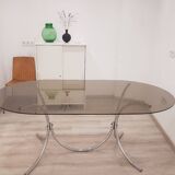 70s glass and chrome table