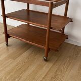 Teak serving trolley by Poul Hundevad from the 60s