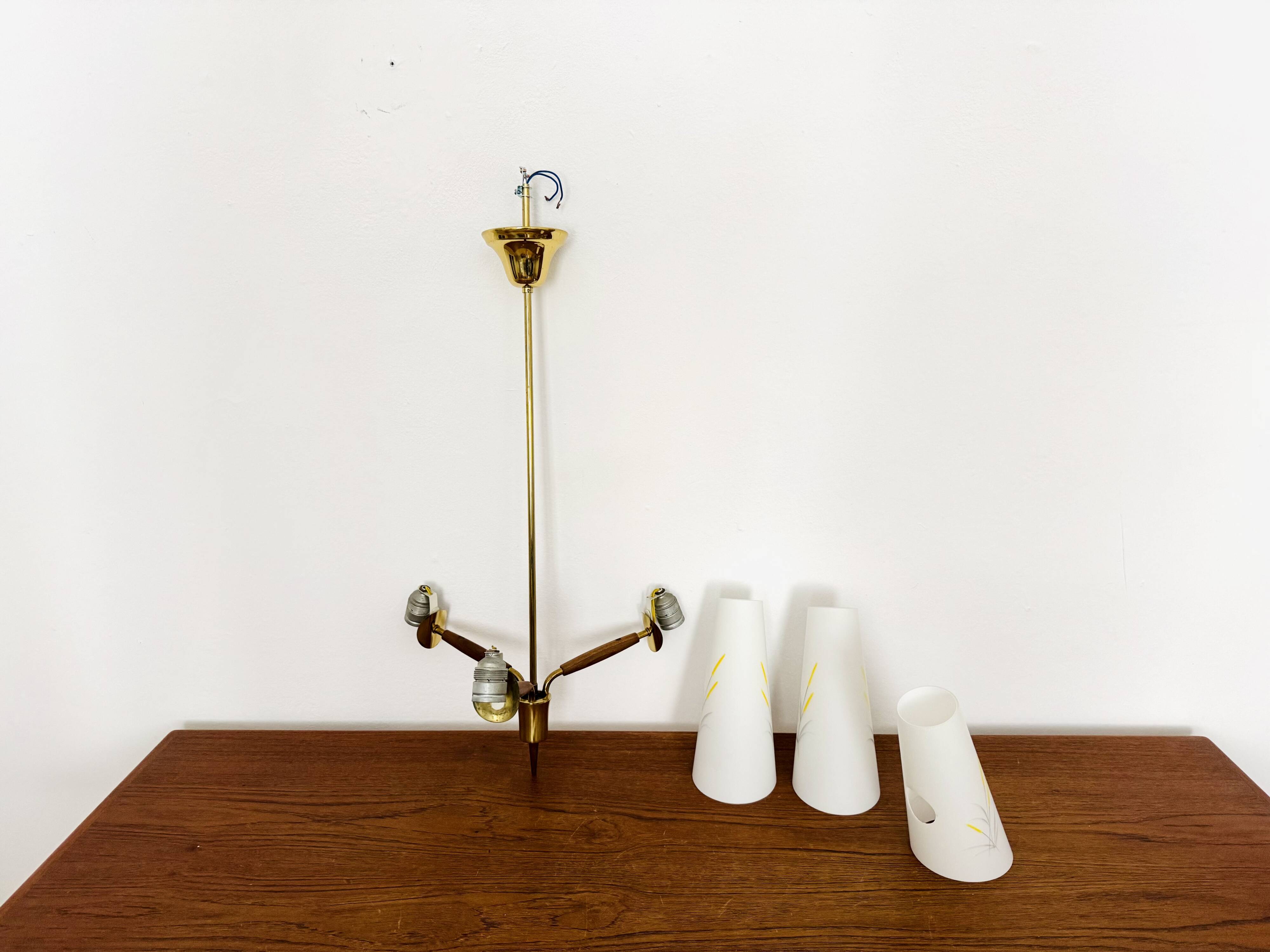 Brass Chandelier by Rupert Nikoll