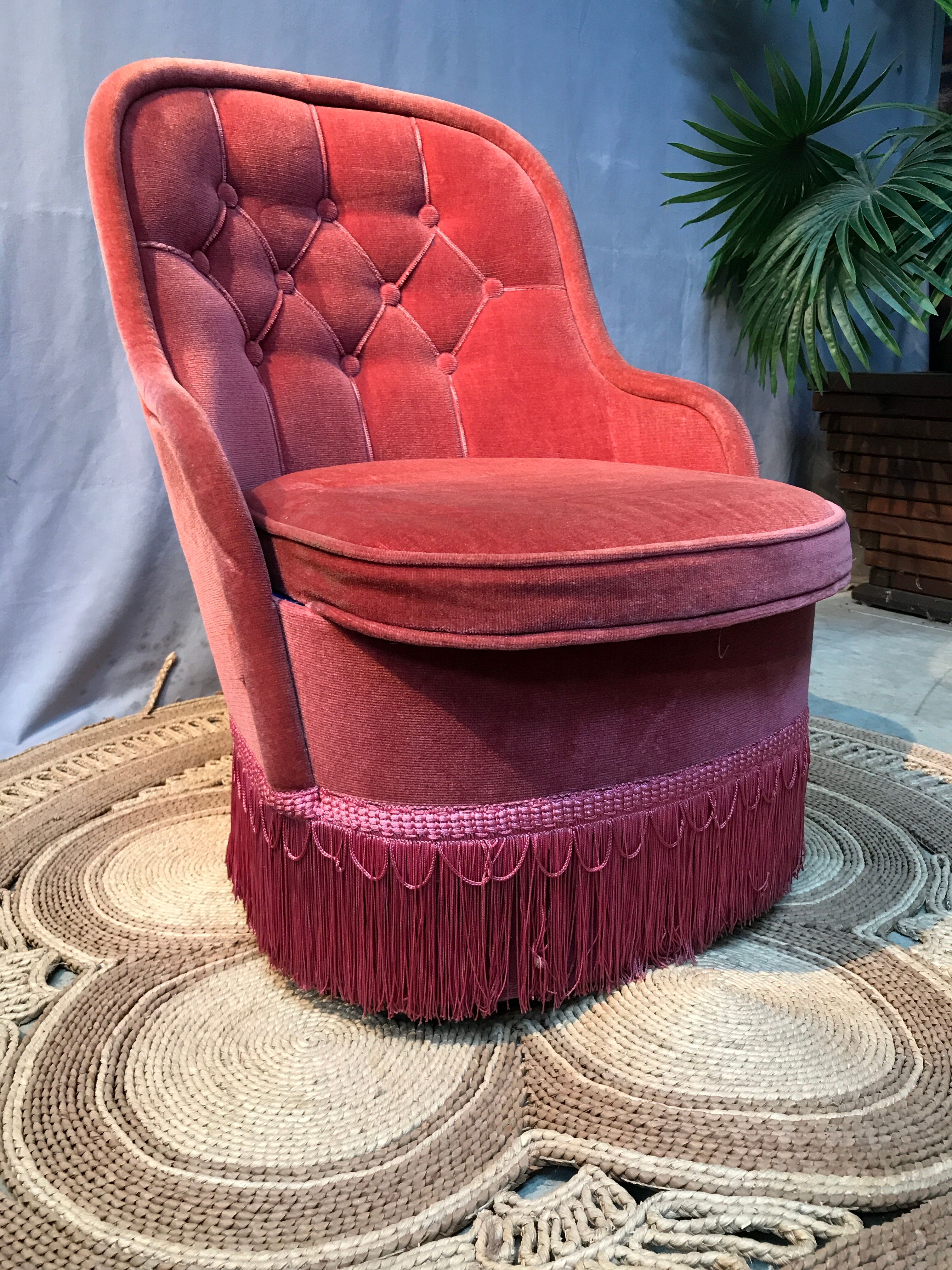 Velvet toad armchair