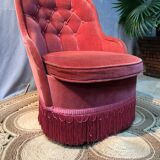 Velvet toad armchair