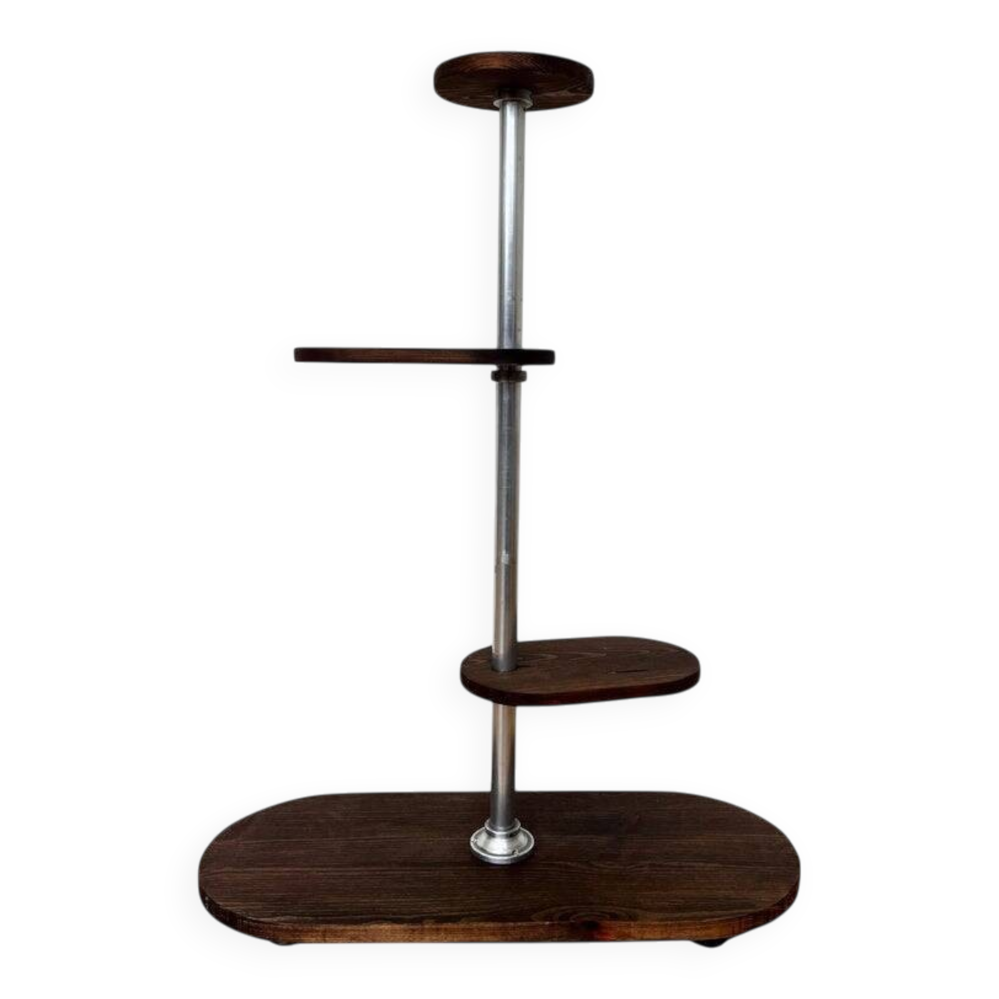 Support de fleurs Bauhaus en chrome tubulaire, années 1940.