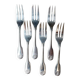 6 dessert forks, Christofle pie in silver-plated metal, shell decoration.