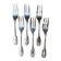 6 dessert forks, Christofle pie in silver-plated metal, shell decoration.