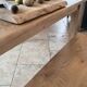 Farm table and bench ("A frame") in solid French oak.