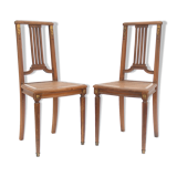 Pair of chairs canned from the 1900s period