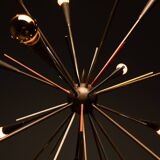 Rare 1950s brass sputnik floor lamp stilnovo style
