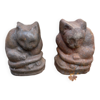 Chenets de cheminée en forme de chats