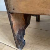 Bookcase vintage natural wood shelves open to three shelves