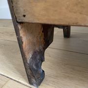 Bookcase vintage natural wood shelves open to three shelves