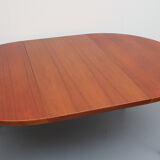 1960s extendible  round dining table in teak