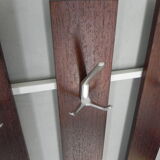 Vintage wall coat rack with 8 hooks and hat shelf