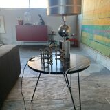 Side table in marble and wrought iron
