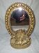 Miroir de table, coquillages dorés de 1970