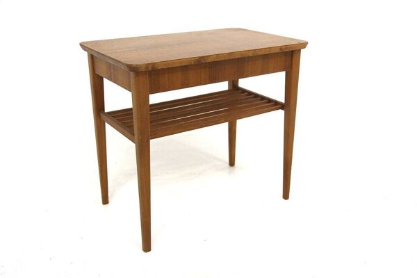 Table de chevet en orme, Swedish Modern, Suède, 1940