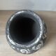 Lot of 3 ancient pots from Indonesia, black terracotta, wabi-sabi.