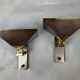2x Vintage design bronze wall lamps
