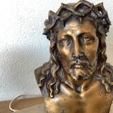 Lampe  bronze Christ signé L. Artaux