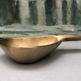 Vintage brass ashtray in the shape of a fruit, pear