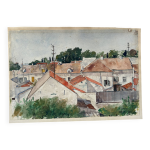 Aquarelle signée, datée