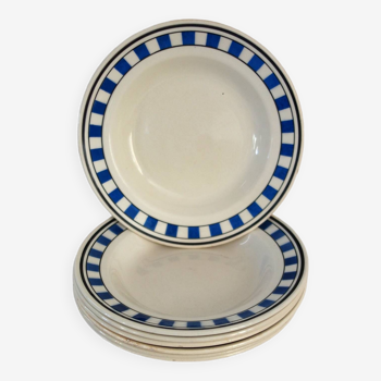 7 assiettes Faïencerie Nouvelle de Provence années 30