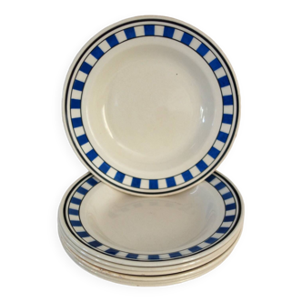 7 plates Faïencerie Nouvelle de Provence 1930s