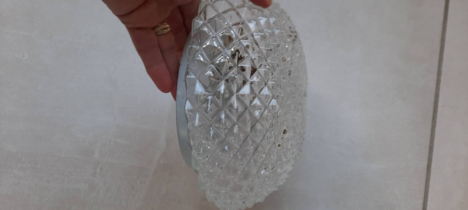Molded glass ceiling light