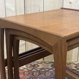Suite of 3 G-Plan nesting tables in teak from the 70s