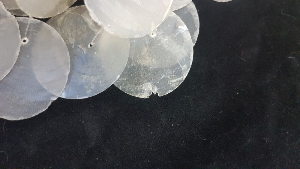 Vintage hanging lamp with mother-of-pearl lozenges