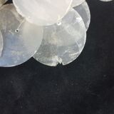 Vintage hanging lamp with mother-of-pearl lozenges