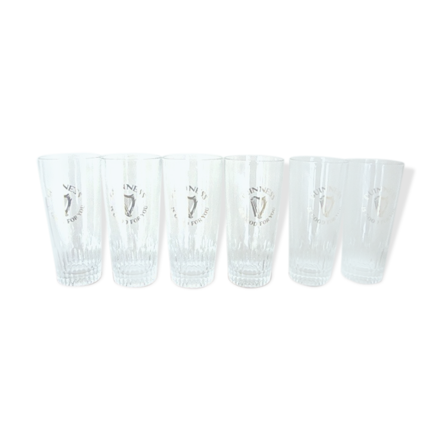 6 old beer glasses from the 80s