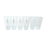 6 old beer glasses from the 80s